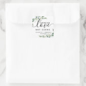 Sticker Carré Eucalyptus Étaler Amour Pas Germes Sanitizer À La  (Sac)