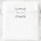 Sticker Carré Eucalyptus Green Anniversaire Floral Date (Sac)