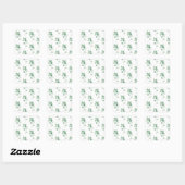Sticker Carré Eucalyptus Motif vert (Feuille)