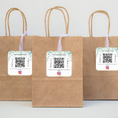 Sticker Carré Eucalyptus nom commercial qr code instagram