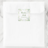 Sticker Carré Eucalyptus Verdure Feuille fête d'anniversaire (Sac)