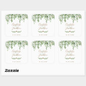 Sticker Carré Eucalyptus Verdure Moderne Simple Mariage (Feuille)