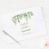 Sticker Carré Eucalyptus Verdure Moderne Simple Mariage (Enveloppe)