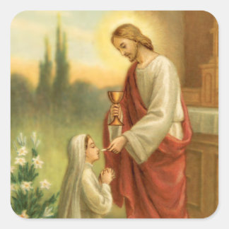 Sticker Carré Eucharistie dans toutes les premières communions