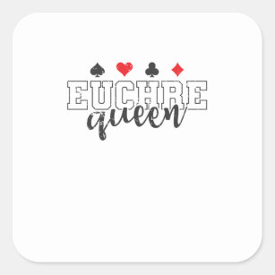Sticker Carré Euchre Reine Kartenspiel Spielkarten