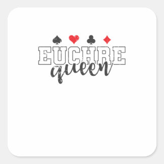 Sticker Carré Euchre Reine Kartenspiel Spielkarten
