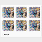 Sticker Carré Eugene Grasset - Panneau décoratif Harmony (Feuille)