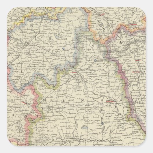 Sticker Carré Europe, Bélarus, Ukraine (Devant)