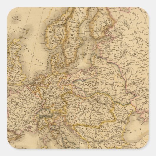 Sticker Carré Europe en 1789 (Devant)