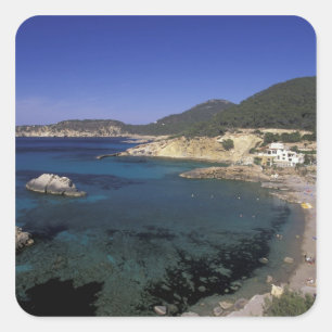 Sticker Carré Europe, Espagne, Baléares, Ibiza, Cala de