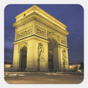 Sticker Carré Europe, France, Paris. Arc de Triomphe