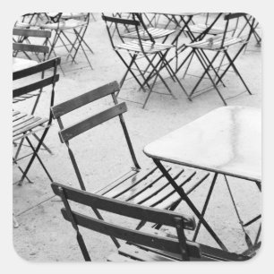 Sticker Carré Europe, France, Paris. Chaises, Jardin du 3
