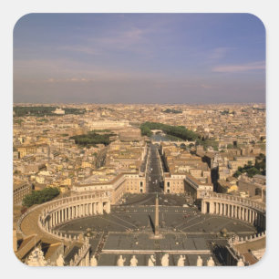 Sticker Carré Europe, Italie, Rome, Le Vatican. Vue de St.