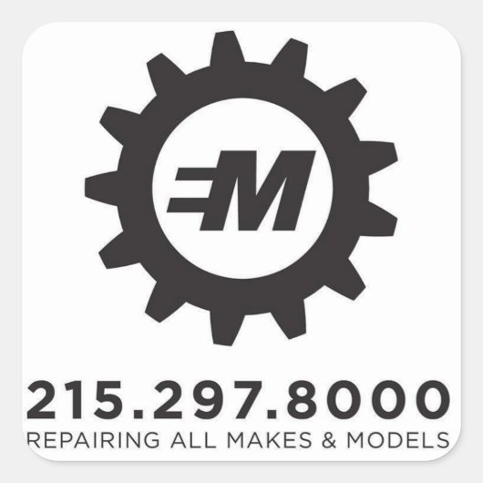 Sticker Carré European Motor Services, LLC Decal (Devant)