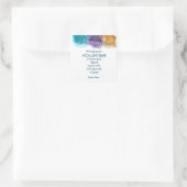 Sticker Carré évaluation volontaire semaine fleurs d'aquarelle (Sac)