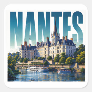 Sticker Carré Évasion au bord de la Loire à Nantes France