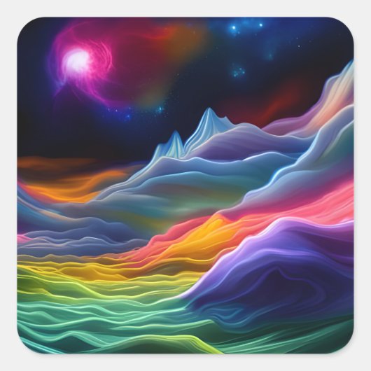 Sticker Carré Évasion de l'espace Imaginaire (Devant)