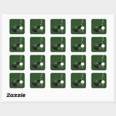 Sticker Carré Événement de golf (Feuille)