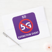 Sticker Carré Événement d'extinction 5G (Enveloppe)