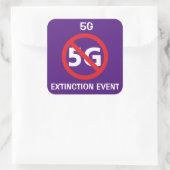Sticker Carré Événement d'extinction 5G (Sac)
