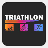 Sticker Carré ÉVÉNEMENT Triathlon/STICKER/100-200/ : Baignade, V (Devant)