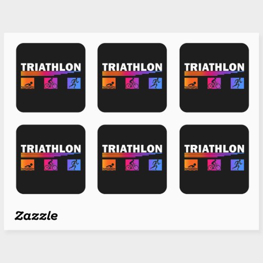 Sticker Carré ÉVÉNEMENT Triathlon/STICKER/100-200/ : Baignade, V (Feuille)