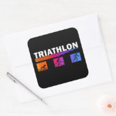 Sticker Carré ÉVÉNEMENT Triathlon/STICKER/100-200/ : Baignade, V (Enveloppe)