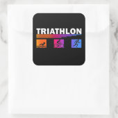 Sticker Carré ÉVÉNEMENT Triathlon/STICKER/100-200/ : Baignade, V (Sac)