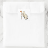 Sticker Carré Évêque aux échecs (Sac)