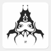 Sticker Carré Évêque vampire petit poisson (Devant)