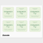 Sticker Carré Evergreen Magic Christmas Candle Label | Custom (Feuille)