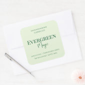 Sticker Carré Evergreen Magic Christmas Candle Label | Custom (Enveloppe)