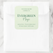 Sticker Carré Evergreen Magic Christmas Candle Label | Custom (Sac)