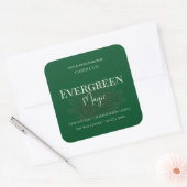 Sticker Carré Evergreen Magic Christmas Candle Label | Custom (Enveloppe)
