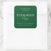 Sticker Carré Evergreen Magic Christmas Candle Label | Custom (Sac)