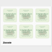 Sticker Carré Evergreen Magic Christmas Candle Label | Custom (Feuille)