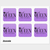 Sticker Carré EVIL REINE violet Parties scintillant Glam Party F (Feuille)