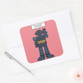Sticker Carré Evil Space Robot (Enveloppe)