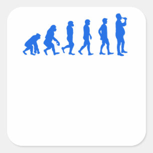 Sticker Carré Évolution d'amant de bière du buveur de bière d