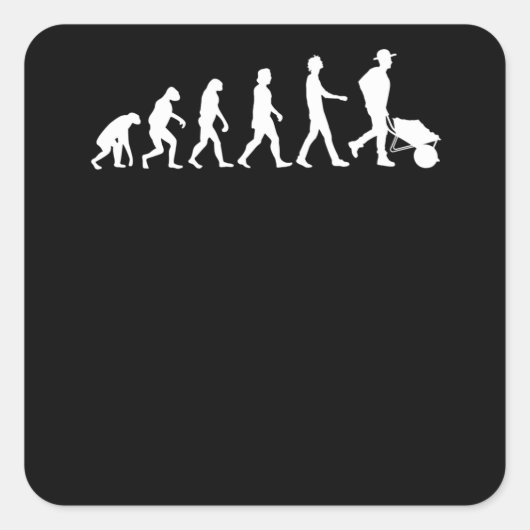 Sticker Carré Évolution de Garden (Devant)