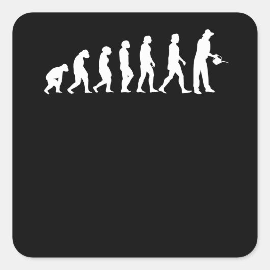 Sticker Carré Évolution de Garden (Devant)