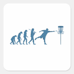 Sticker Carré Évolution de golf de disque