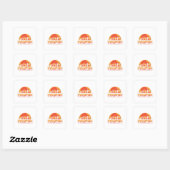 Sticker Carré Évolution drôle du singe au zombie (Feuille)