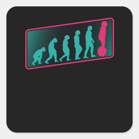 Sticker Carré Evolution E Unicycle EUC Monowheel (Devant)