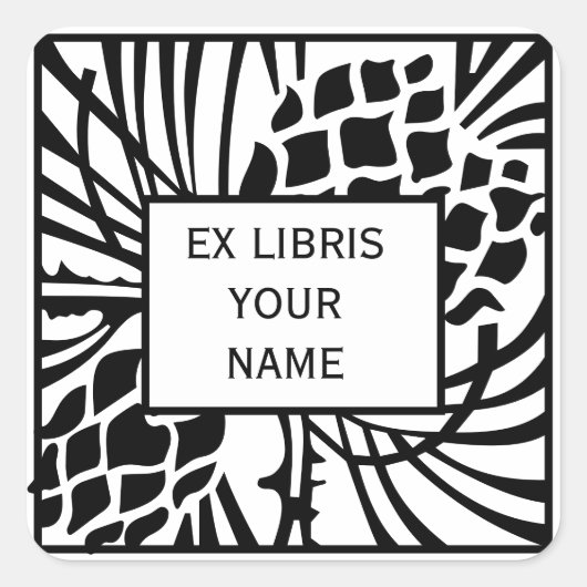 Sticker Carré Ex Libris Boplate Pine (Devant)