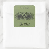 Sticker Carré Ex-libris éditable Deux Hérissons (Sac)