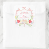 Sticker Carré Ex-libris personnalisé | Enseignant de classe (Sac)