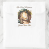 Sticker Carré Ex Libris Plaque personnalisée (Sac)