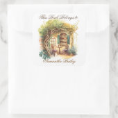 Sticker Carré Ex Libris Plaque personnalisée (Sac)