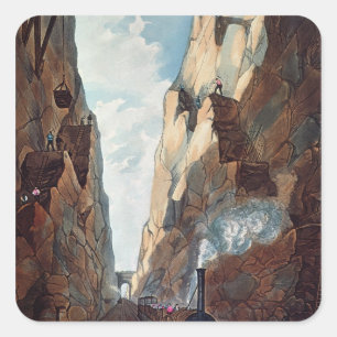 Sticker Carré Excavation du mont de l'Olivier, à des kilomètres 